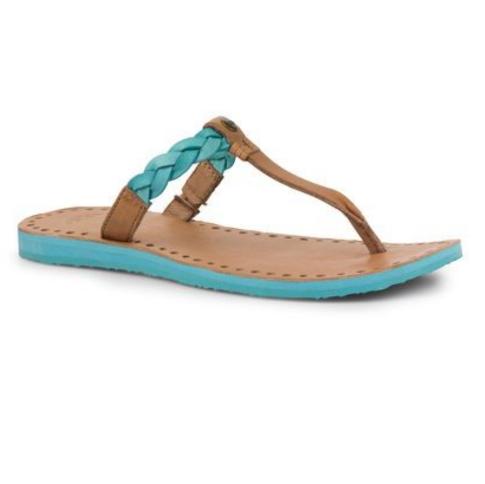 UGG Australia Bria Braided Leather Thong Sandals/ 6